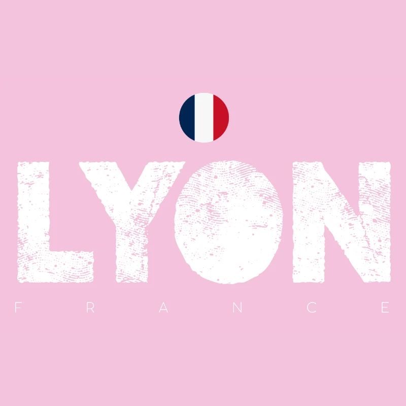 Texte en gras de Lyon avec drapeau français