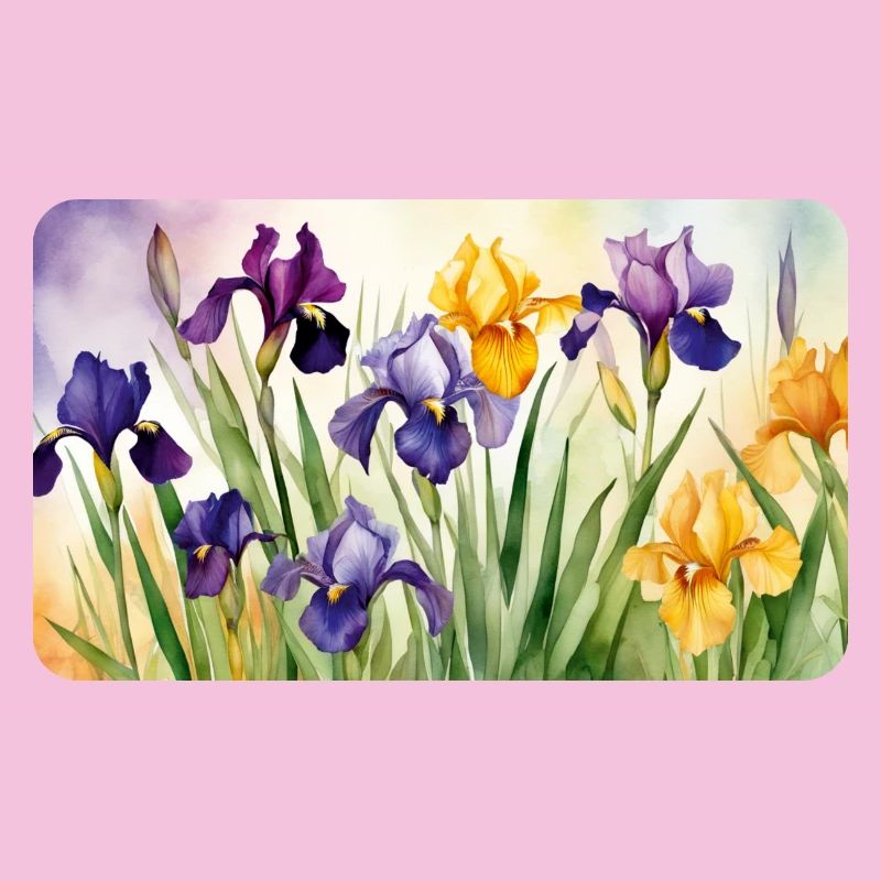 Romantic Irises - Watercolors