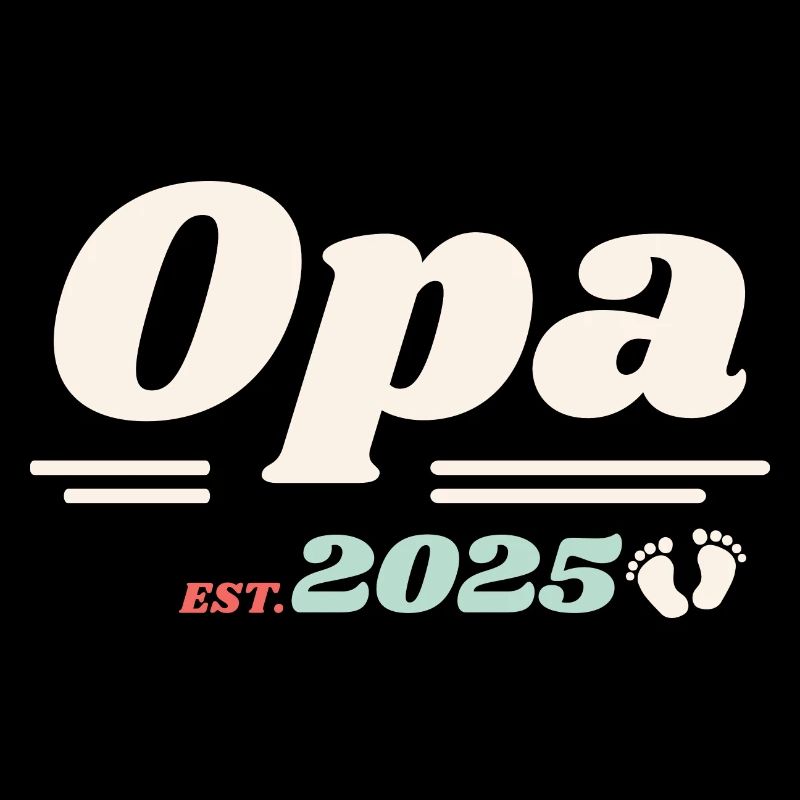 Opa Est 2025 Ich werde Großvater Retro Style