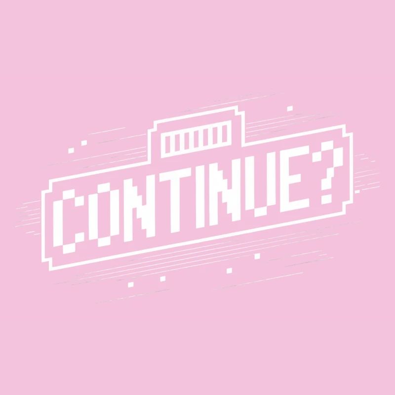 Continue Pixel Retro Gamer Startbildschirm