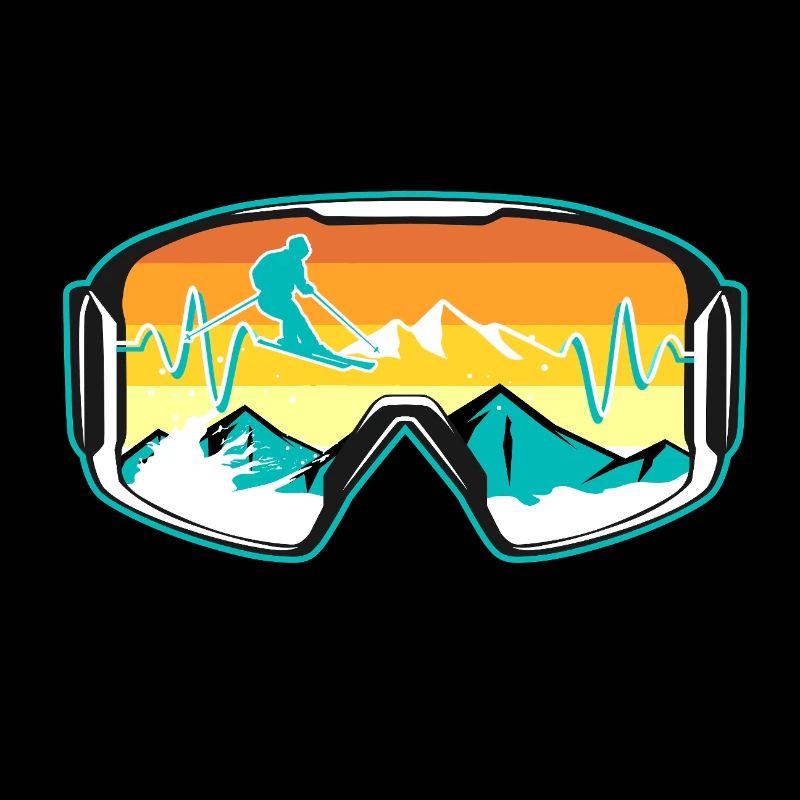 Skifahrer Brille