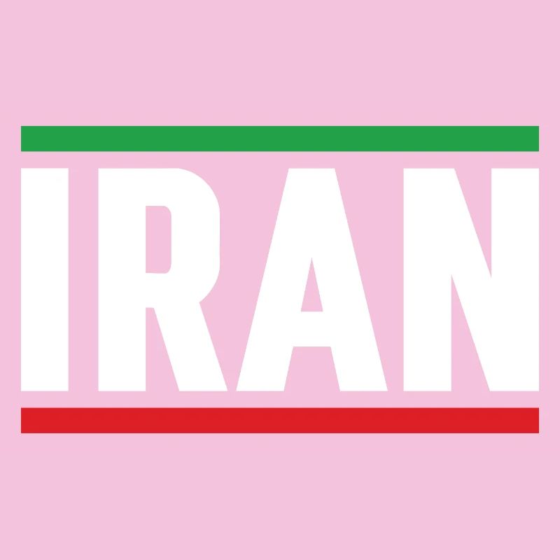 Iran Drapeau Typographie Forte