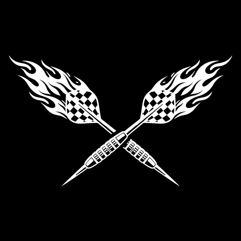 Symbole de fléchettes flammes de fléchette
