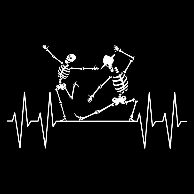 Dancing Skeleton Couple Illustration