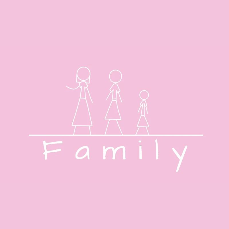 Famille de figurines en bâton