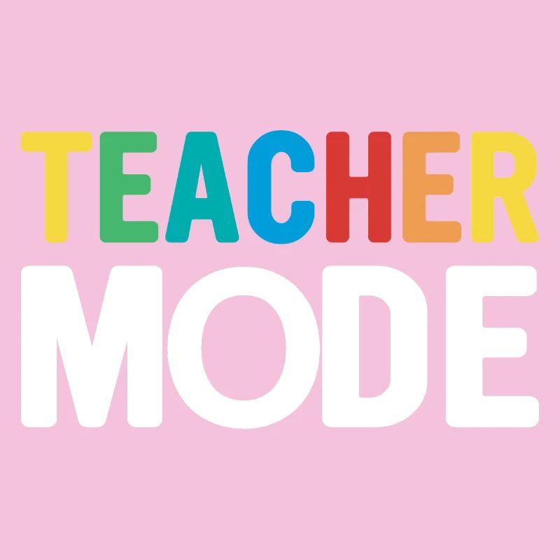 Teacher design with colorful letters
