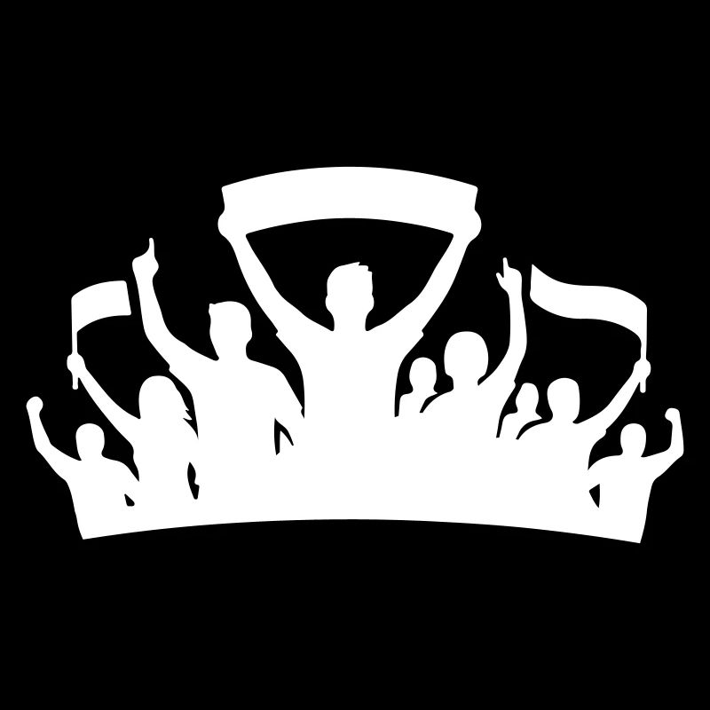 Fans Gruppe Silhouette