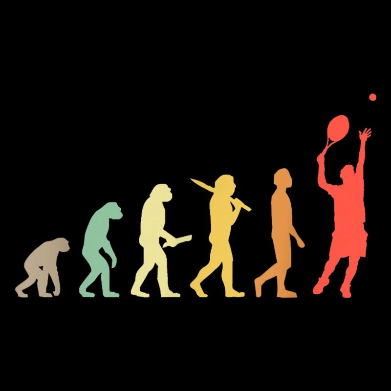Tennis Evolution Retro Gift For Tennis Players