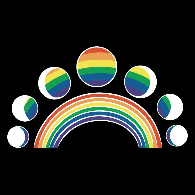 LGBT Mondphasen Monde Regenbogen