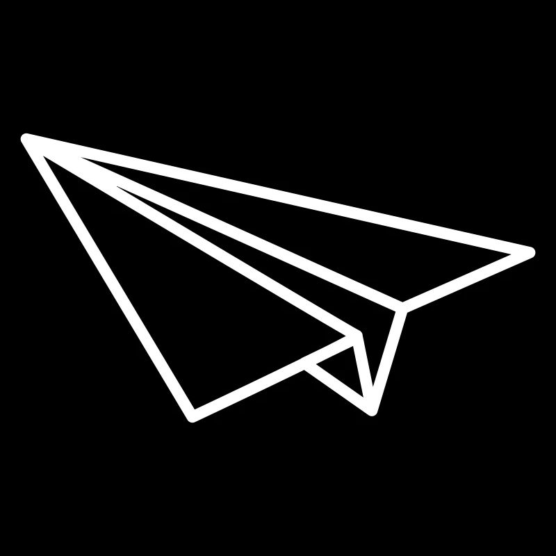 Paper Airplane Line Art