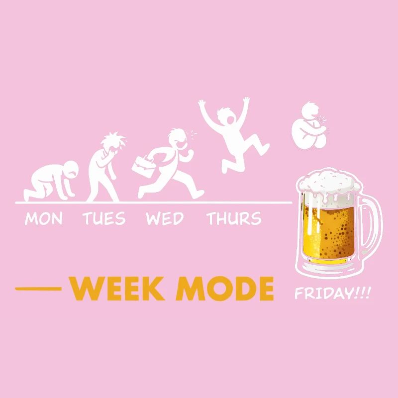 Vivement le week-end - humour biere