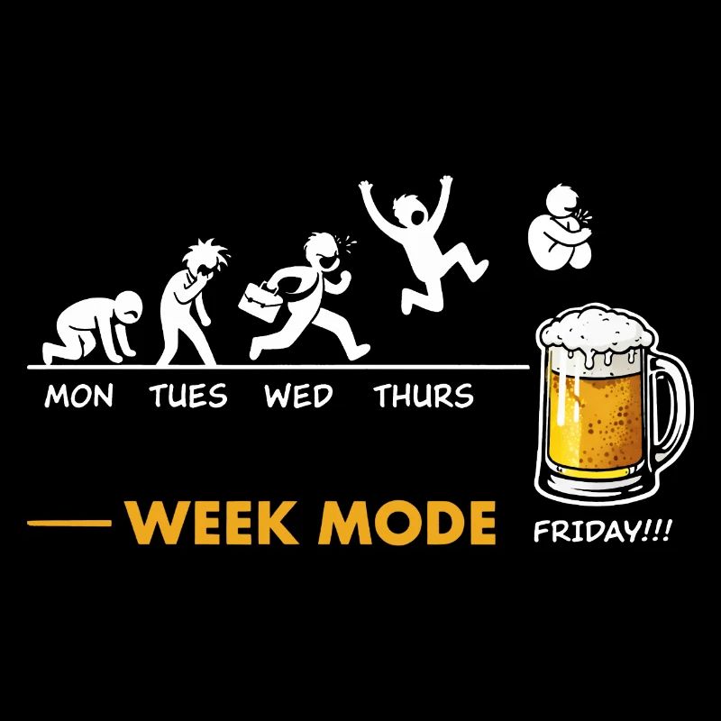 Vivement le week-end - humour biere