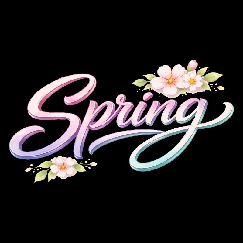 Lettrage printanier avec des fleurs