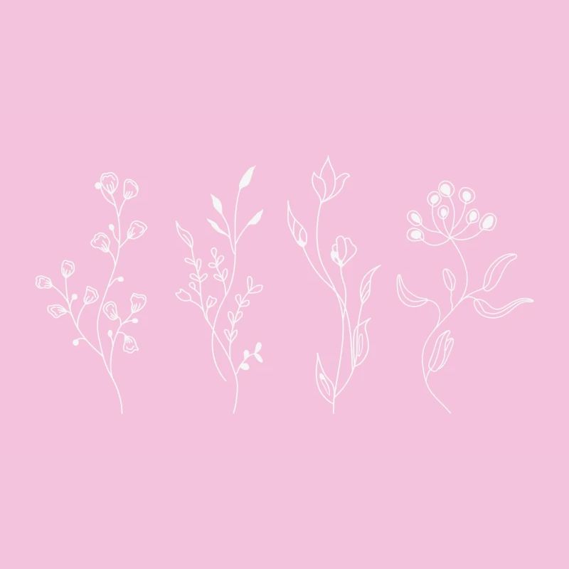 Minimalist Wildflowers Illustration
