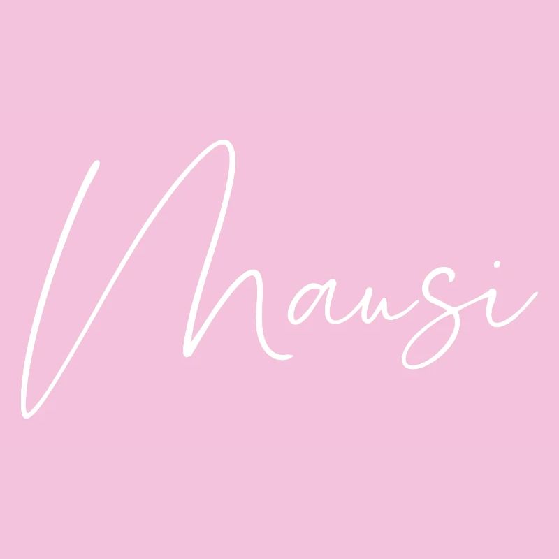 Mausi / Conception d’écriture manuscrite (Blanc)