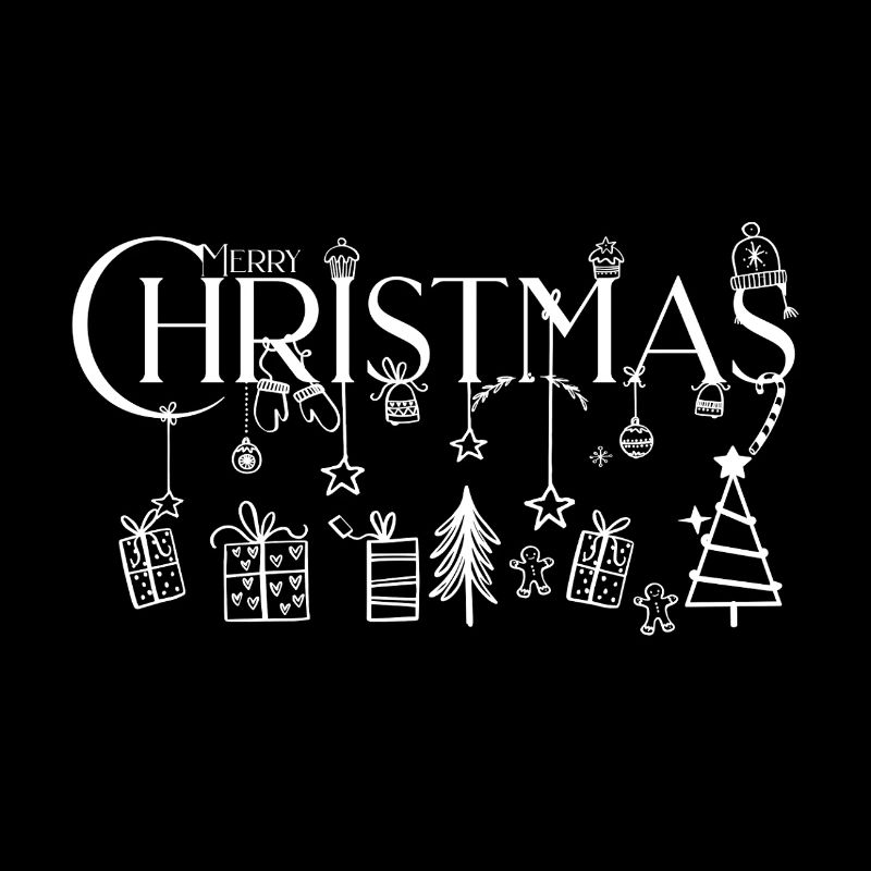 Weihnachts Linienkunst Ornamentdesign