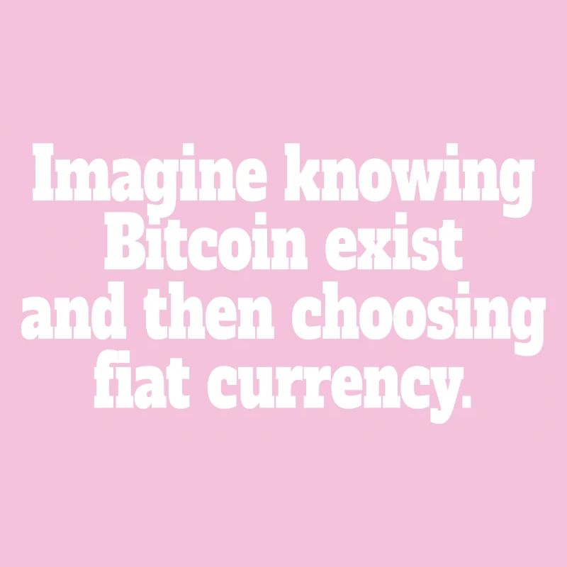 Bitcoin Imaginez savoir que Bitcoin existe crypto BTC