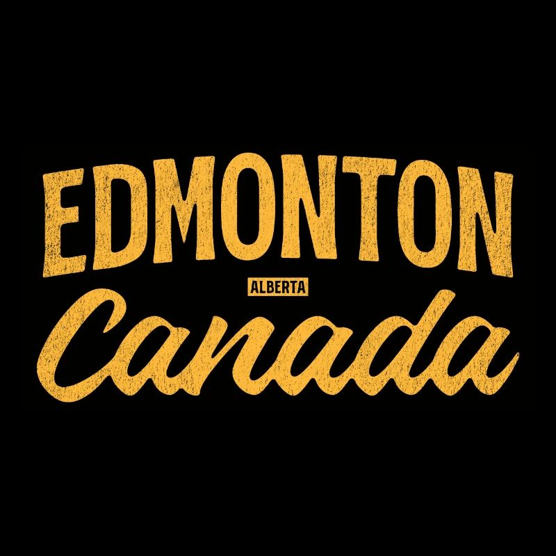 Edmonton Alberta Canada – Retro Schriftzug