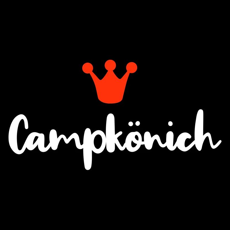 Camping König Vektor Handschrift Krone cool Fan