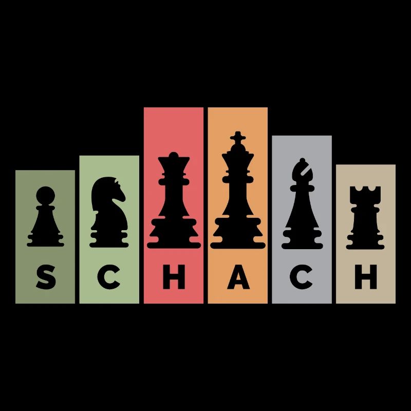 pièces d’échecs rétro joueur d’échecs couleurs vintage