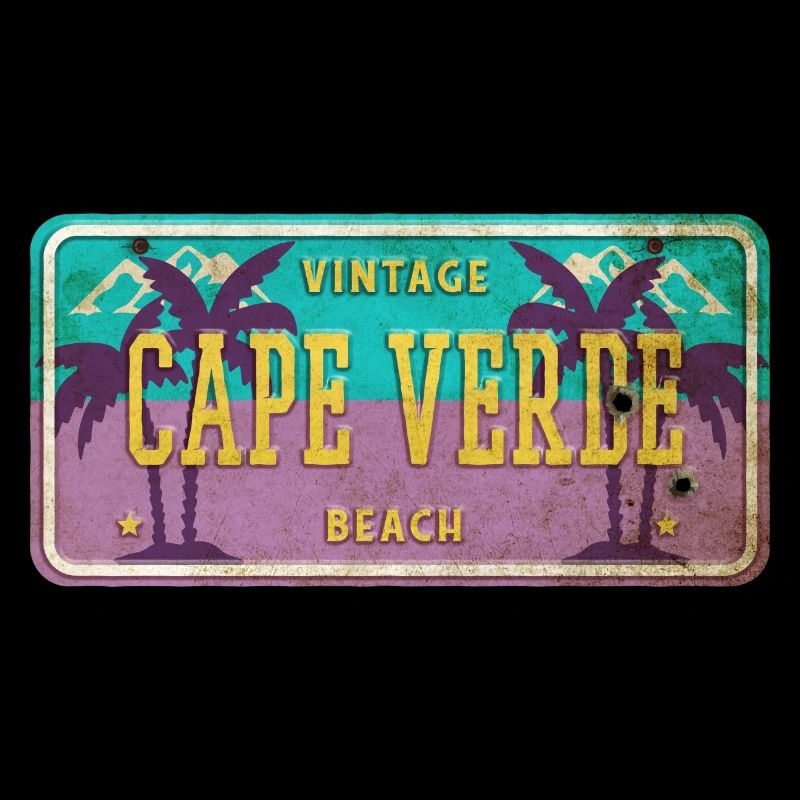 Signe vintage palmier du Cap-Vert