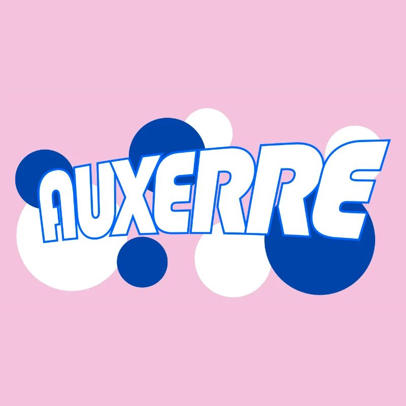 Auxerre Retro Typo Blue
