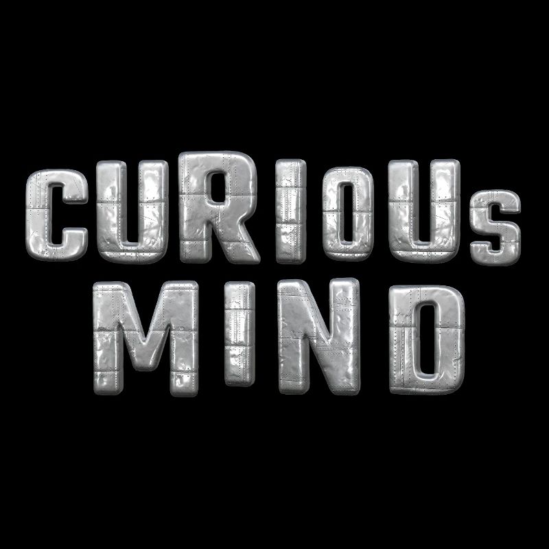 curieux Mind métallisé 3d