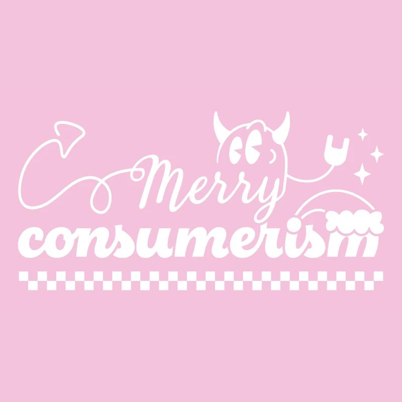 Joyeuse Consumérisme Typographie du Diable Ironique