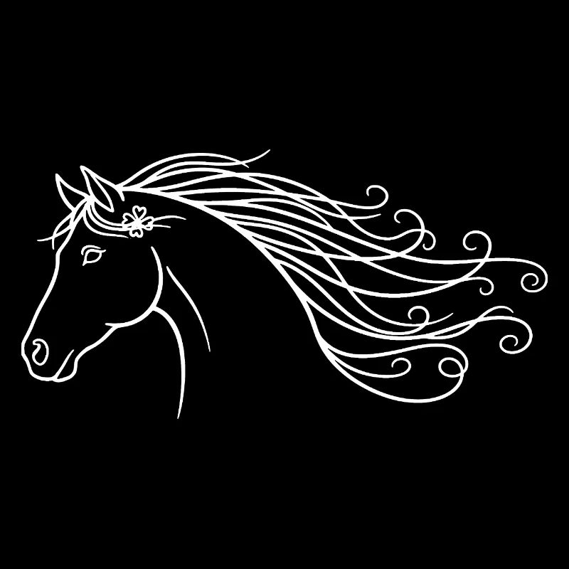 Minimalistische Silhouette Reiten Pferd 