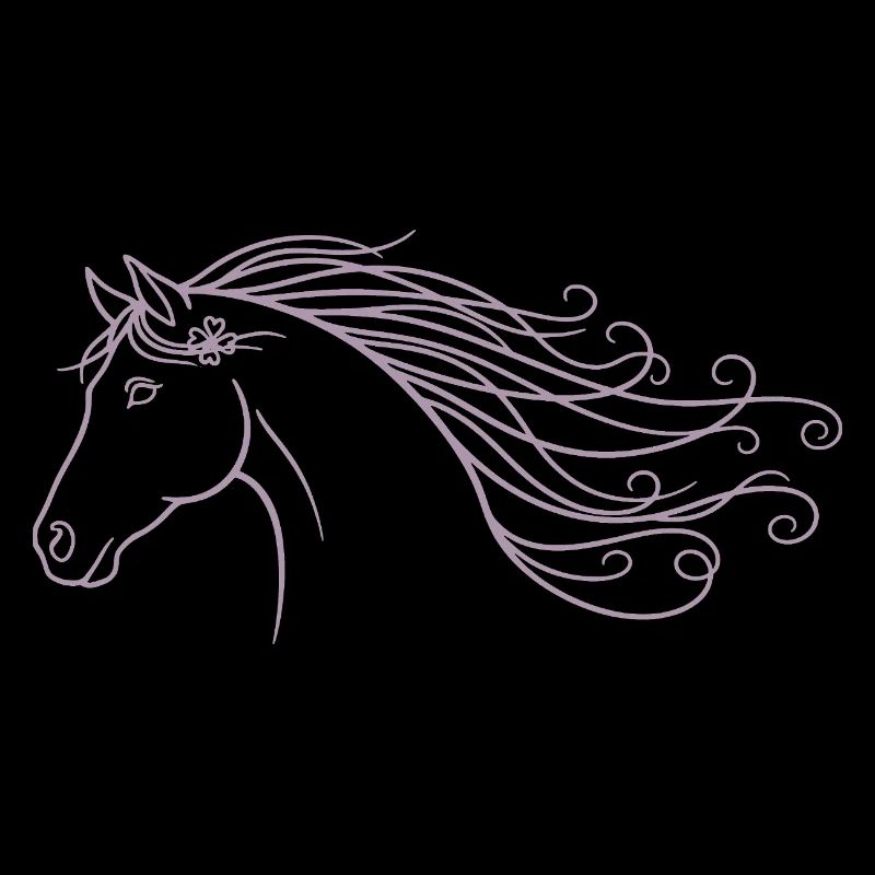 Minimalist Silhouette Riding Horse Riding Bottom