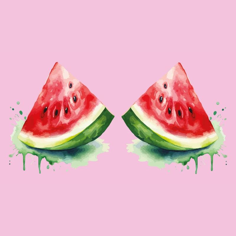 Aquarell Wassermelone 