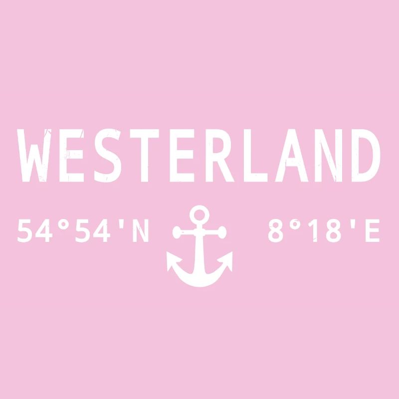 Westerland-Design mit Kompass und Anker