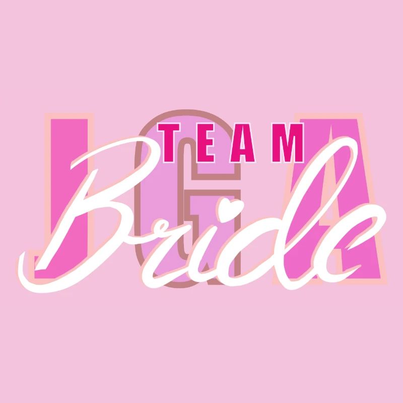 Team Bride Heart Logo Design