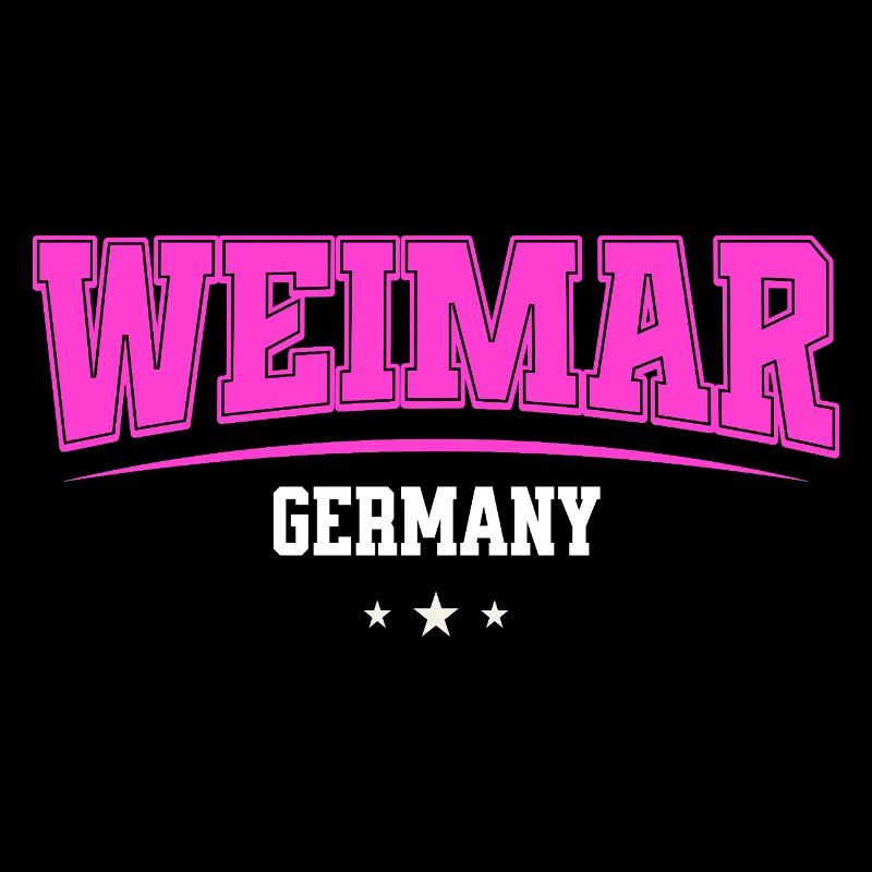 Logo rétro rose de Weimar, Allemagne