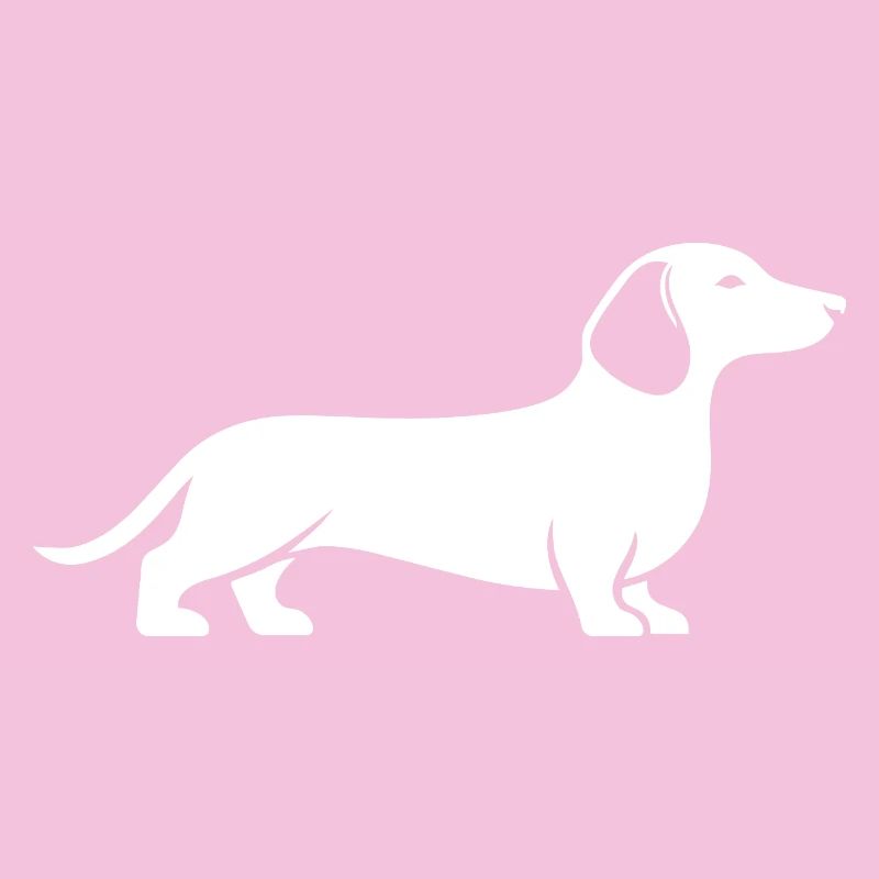 Silhouette teckel – design minimaliste de chien