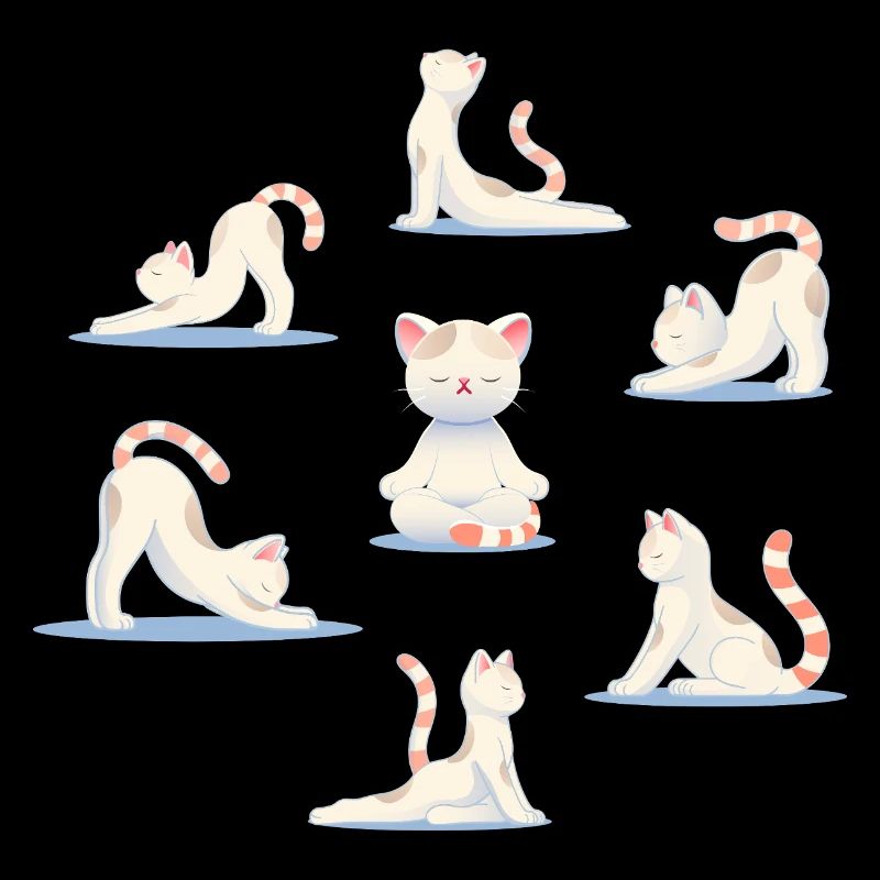 Cat in Yoga Poses – Relaxation & Mindfulness