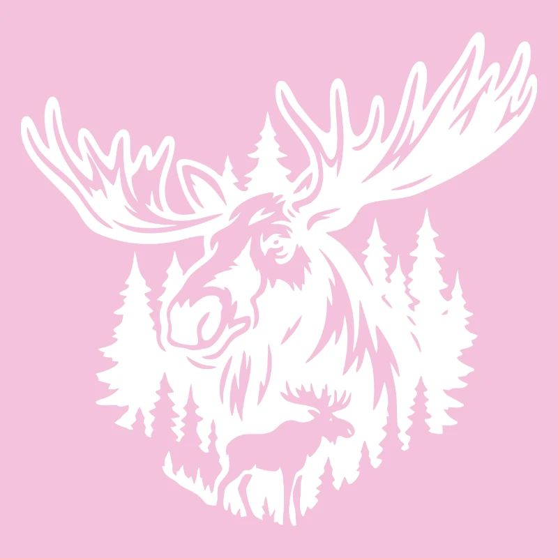 Majestic Moose in Forest Silhouette