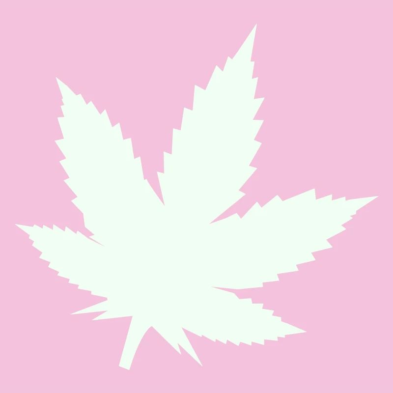 Cannabis Leaf Silhouette Mint
