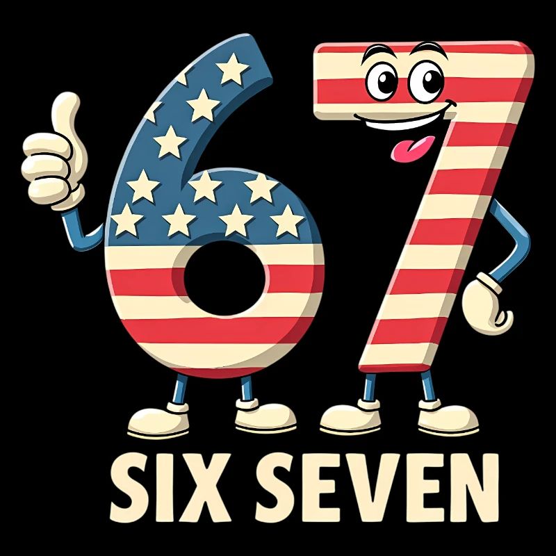 US Flag 67 Memes Six Seven