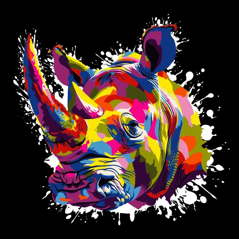 Rhino Pop Art Animal