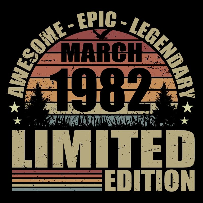 Millésime Mars 1982 Anniversaire - mars 1982
