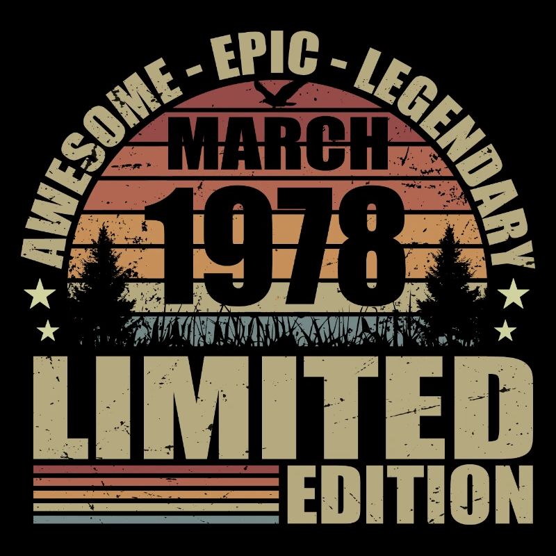 Millésime Mars 1978 Anniversaire - mars 1978