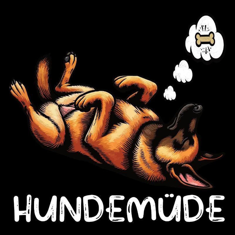 Hundemüde Malinois Belgischer Schäferhund 