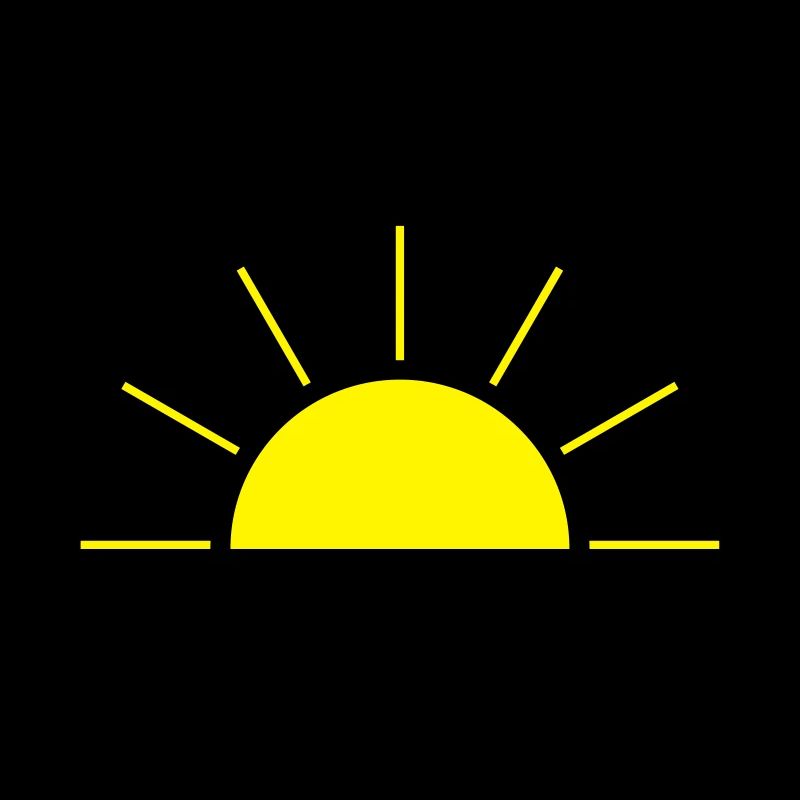 Rising or setting sun