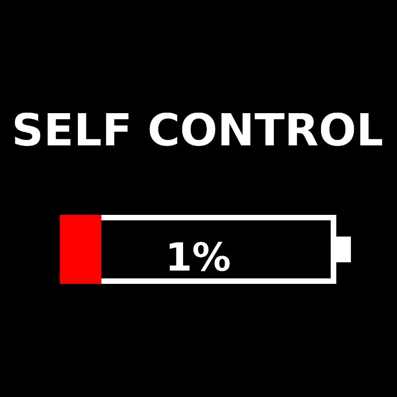 SELF CONTROL - 1 % Batterie faible