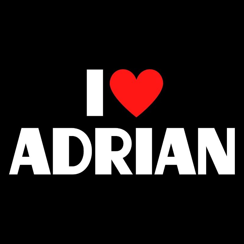 I love Adrian Rotes Herz Romantischer Name Fan