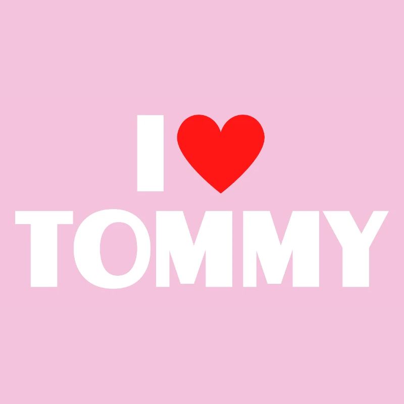 Ich liebe Tommy rotes Herz Retro Statement 