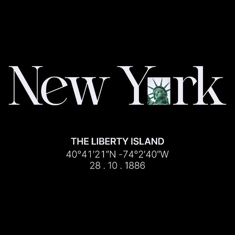 Skyline néon de Liberty Island