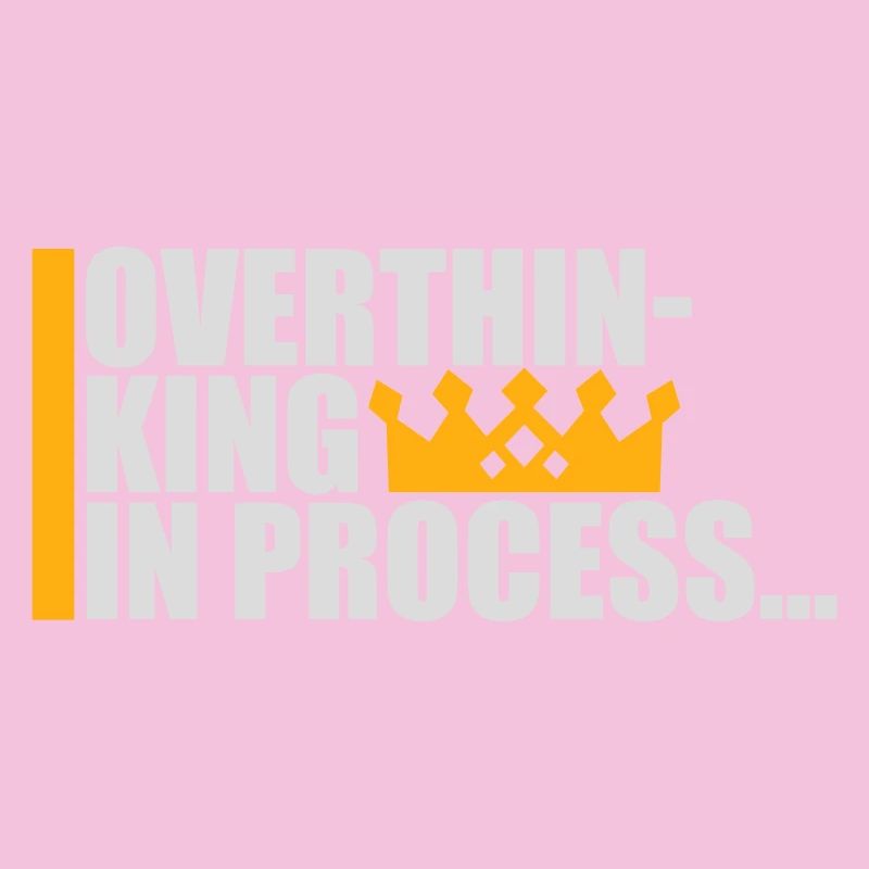 Overthinking In Process Lustig Grübeln Spruch Logo