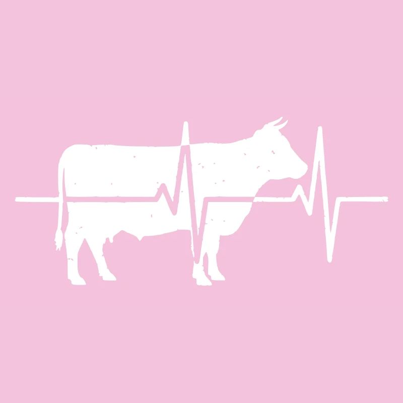 Cow Heartbeat ECG Farmer Pulse Vector
